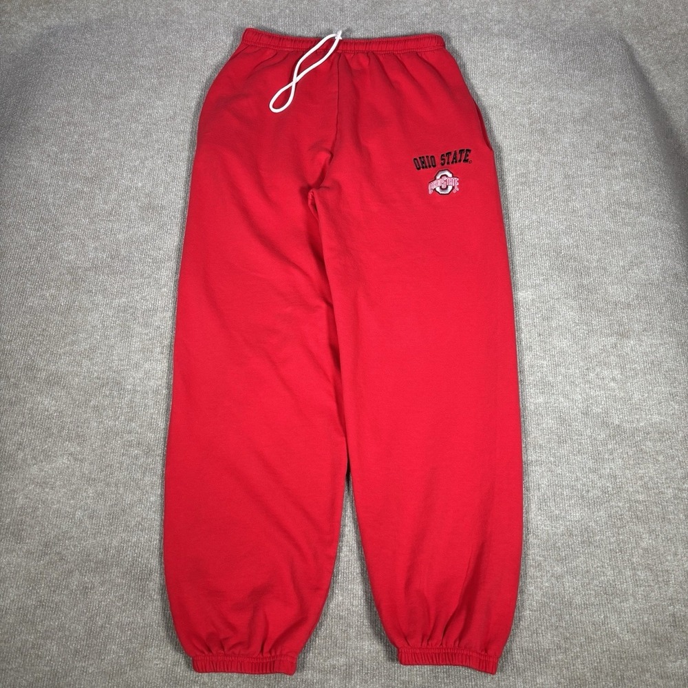Vintage‎ Ohio State Buckeyes Sweatpants Mens XL Red Fleece Joggers Embroidered